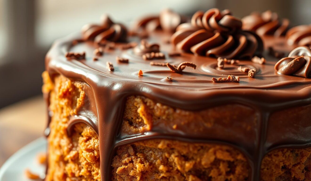Bolo de Cenoura com Cobertura de Chocolate