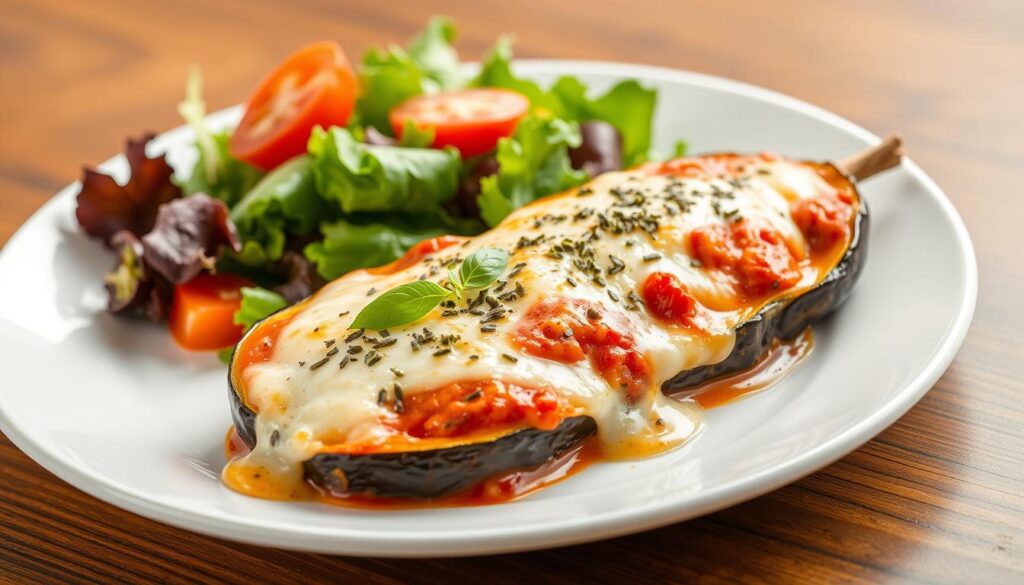 berinjela à parmegiana vegetariana