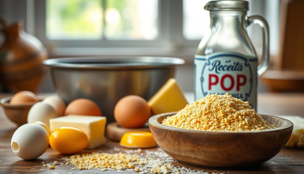 ingredientes essenciais para bolo de fubá
