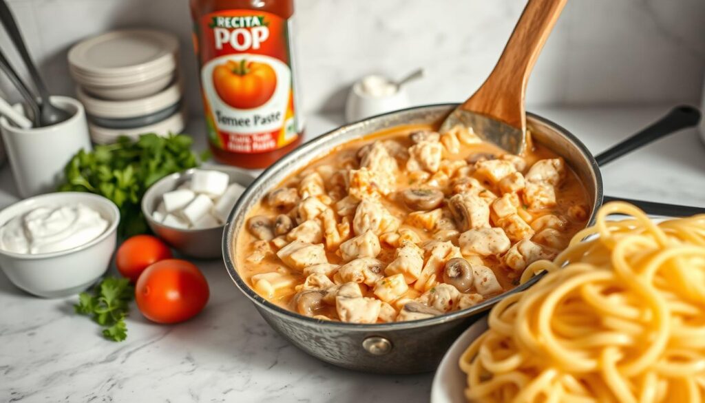 preparo strogonoff frango