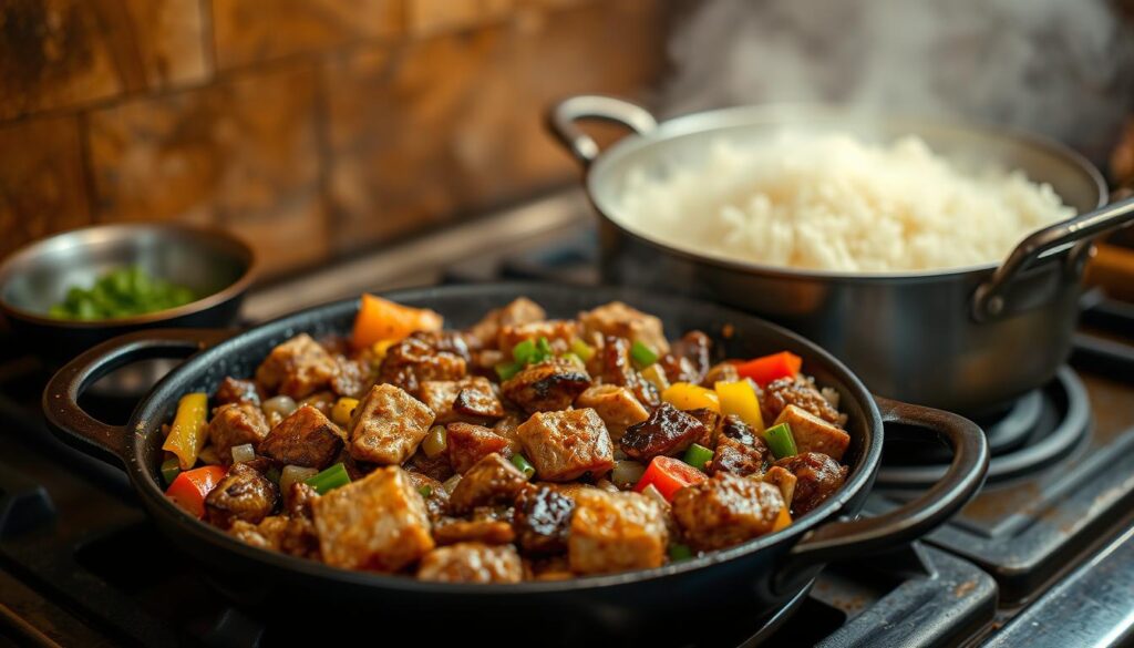 preparo tradicional arroz carreteiro