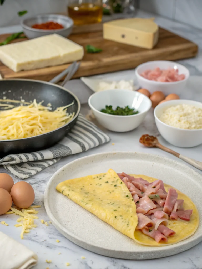 Prepare um Omelete Recheado em minutos com nossa receita super fácil e rápida! Perfeito para um café da manhã reforçado, um lanche leve ou um jantar descomplicado. Personalize o recheio com seus ingredientes favoritos!